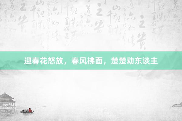 迎春花怒放,春风拂面,楚楚动东谈主